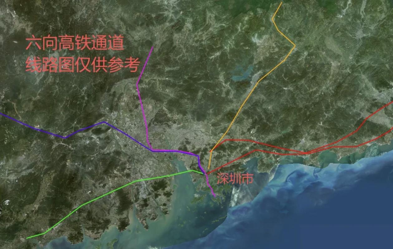 深圳高铁网加速构建6向国家级高铁枢纽：东部沿海、西部沿海、京九、京港澳、成渝及深