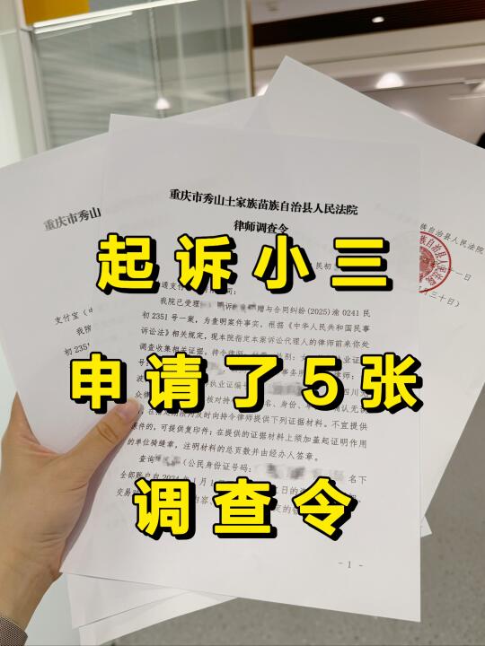 起诉小三，怎么有效说服法官开具调查令