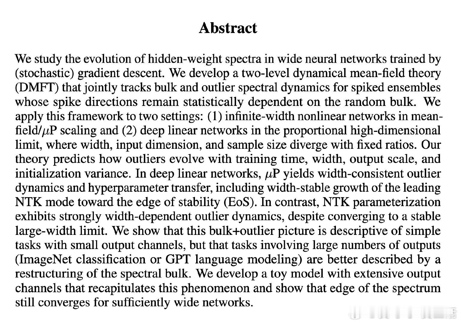 [LG]《Spectral Dynamics in Deep Networks: