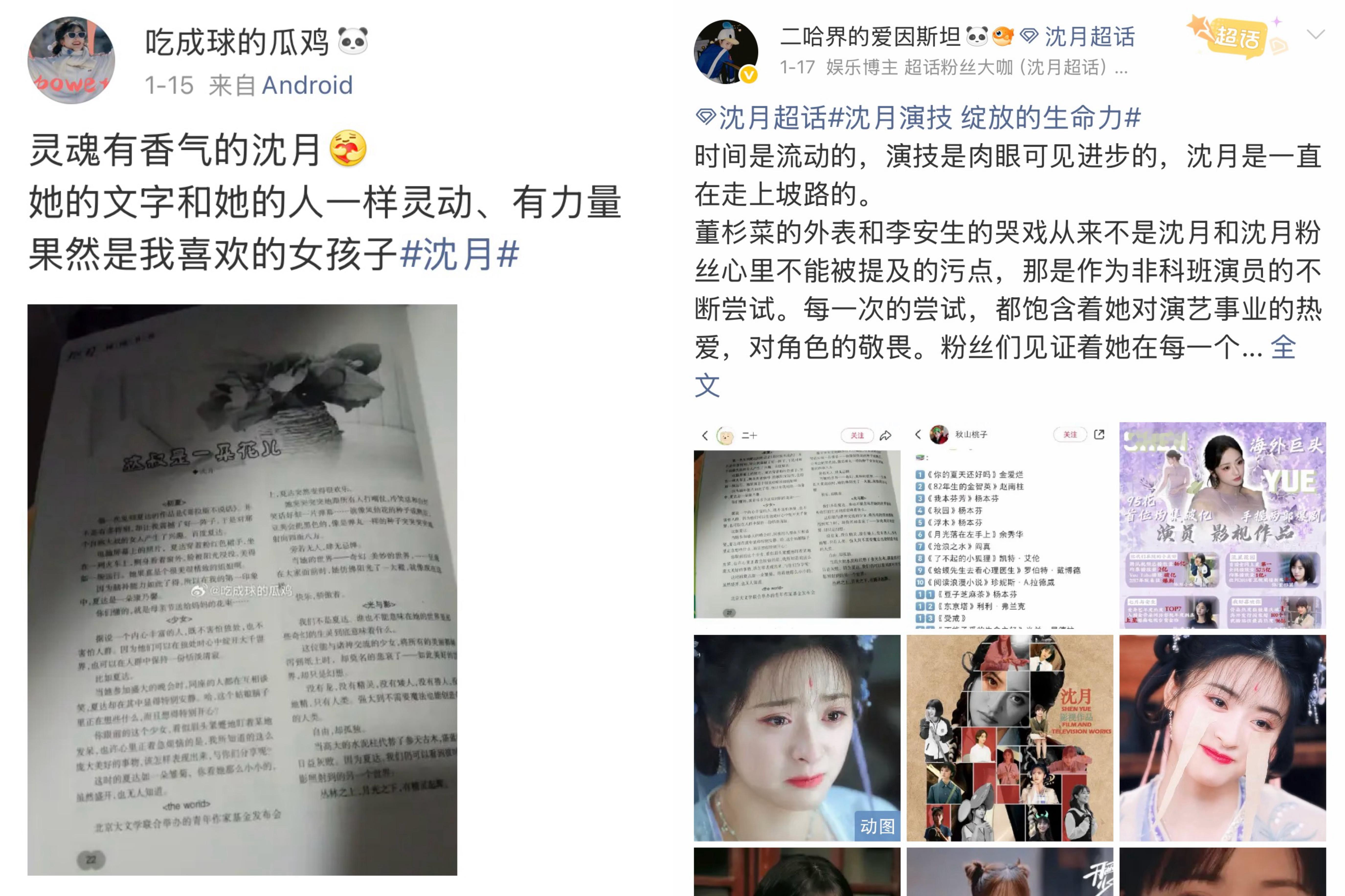 我不知道您是怎么了，沈月粉丝说是她姐姐的文笔呀，给姐姐辅酶又夸又吹的时候怎么不吱