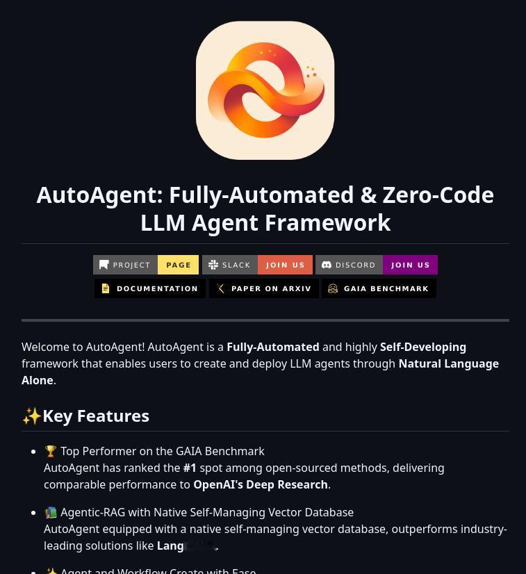 开源框架 AutoAgent 让用户通过纯自然语言就能创建和部署 AI Agen