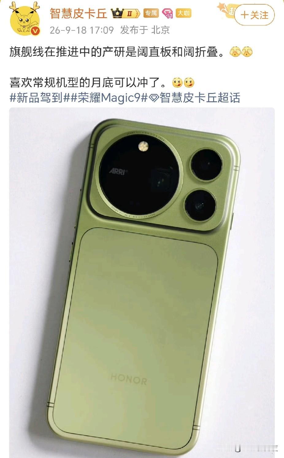 万万没想到，华为亲兄弟名不虚传，荣耀两款手机曝光

博主爆料，荣耀Magic9系