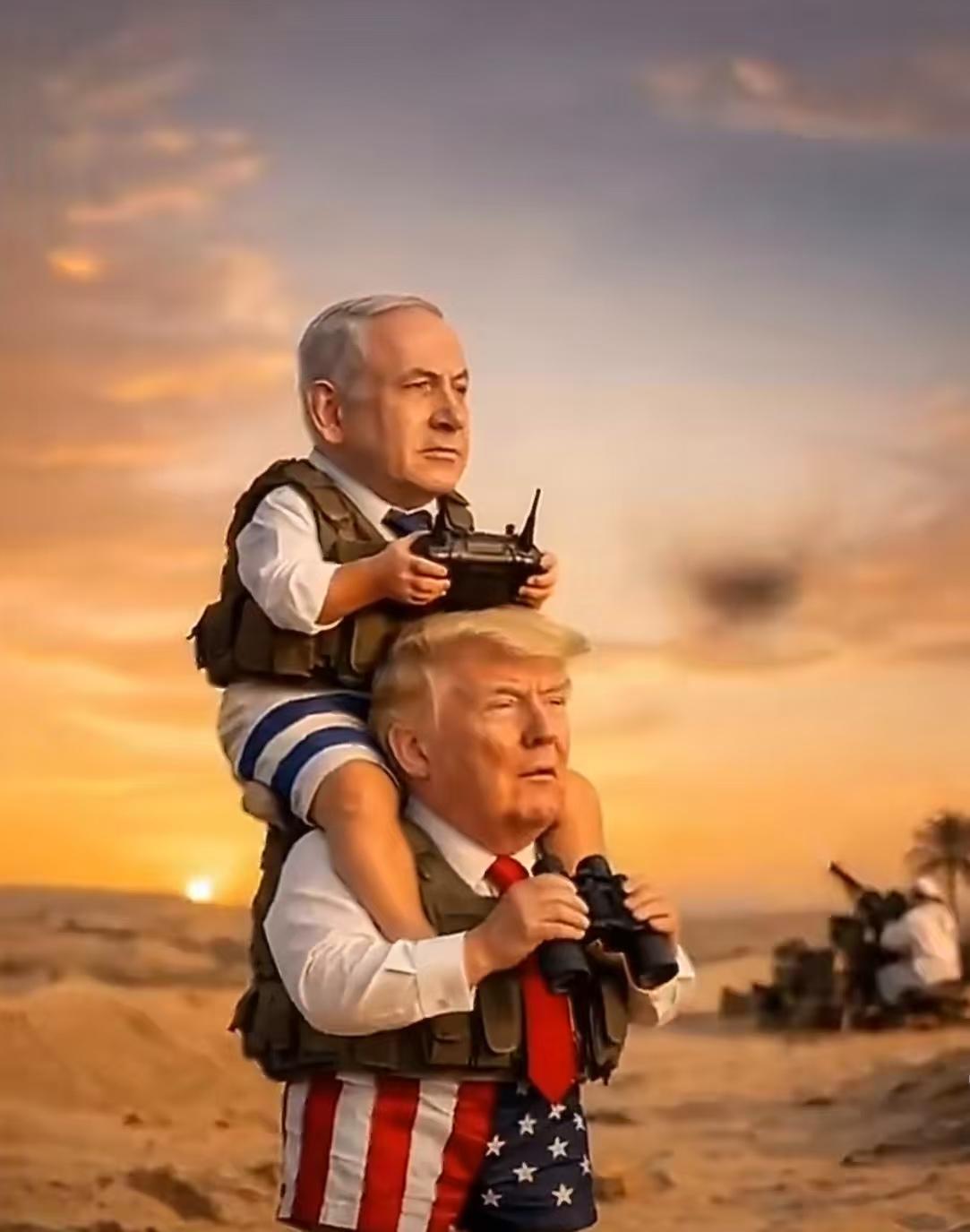 美国与以色列的关系
这是一种什么样的情怀啊！
特朗普什么都可以不放在眼里，
但对