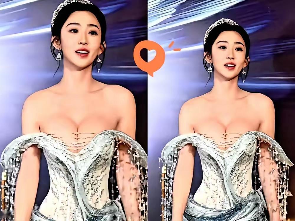 大湾区红毯，终于出了个狠人。
​别人挤破头想靠尺度博眼球，她反其道而行。一身深海