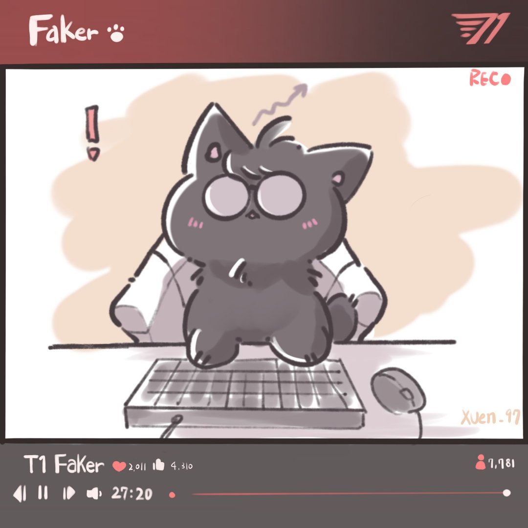 呆毛小黑猫🐈‍⬛可爱捏~cr.aka_sakio2025lck英雄联盟T1[超