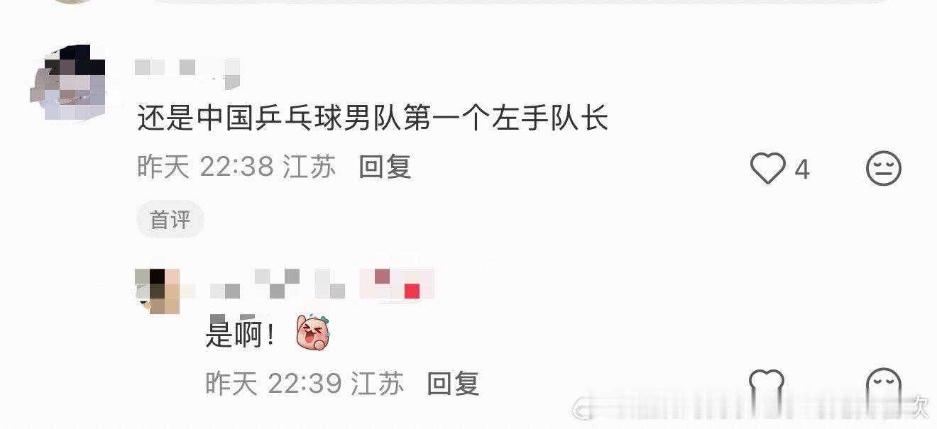 队长也要分左右手么，左手被王楚钦粉丝整成区分于男选手女选手以外的第三种乒乓球性别