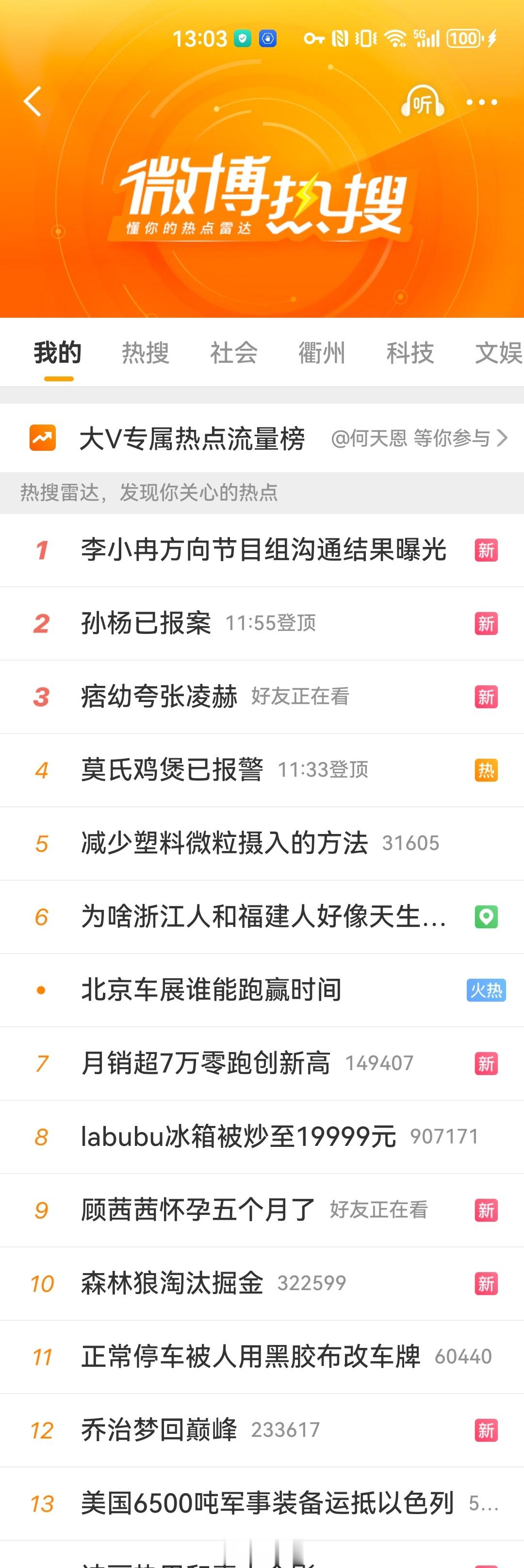 今天不是“五一节”吗？仔细搜寻了几次热搜榜，居然未见一丁点相关信息，还以为记错日
