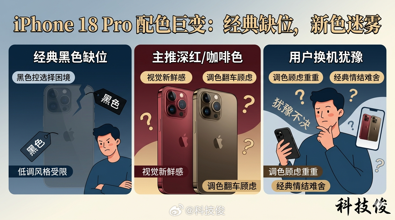 iPhone18Pro配色前瞻不是吧，听说这代iPhone18 Pro居然又要砍