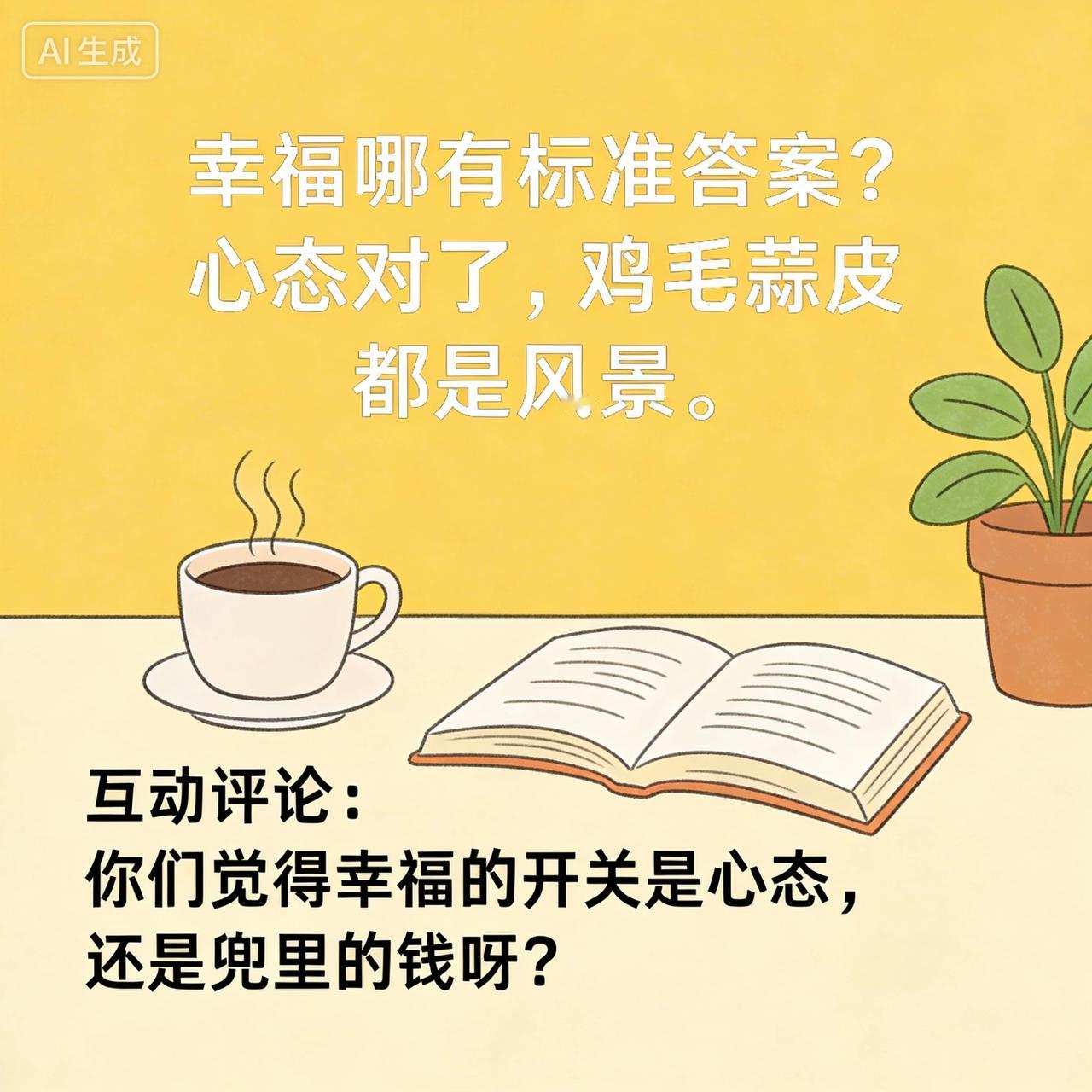 幸福，从来不是单一的答案
有人说幸福和财富相关，有人觉得幸福源于身边的陪伴，我笃