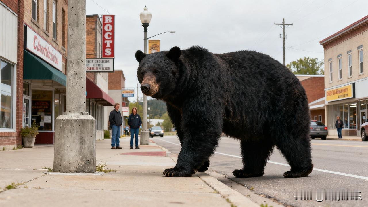 400斤黑熊闯入黑龙江一县城城区 10月22日晚，黑龙江宝清县城可热闹了，一只约
