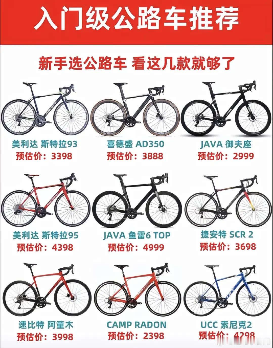 公路车5000内，新手入门选择！好东西一起分享总有一款适合你 