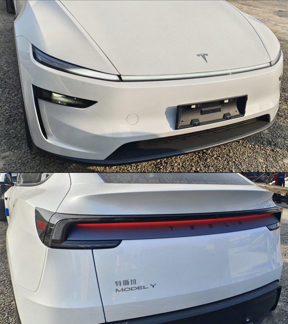 特斯拉焕新Model Y的前灯和尾灯漫反射到底效果啥样 过几天就能见分晓了 