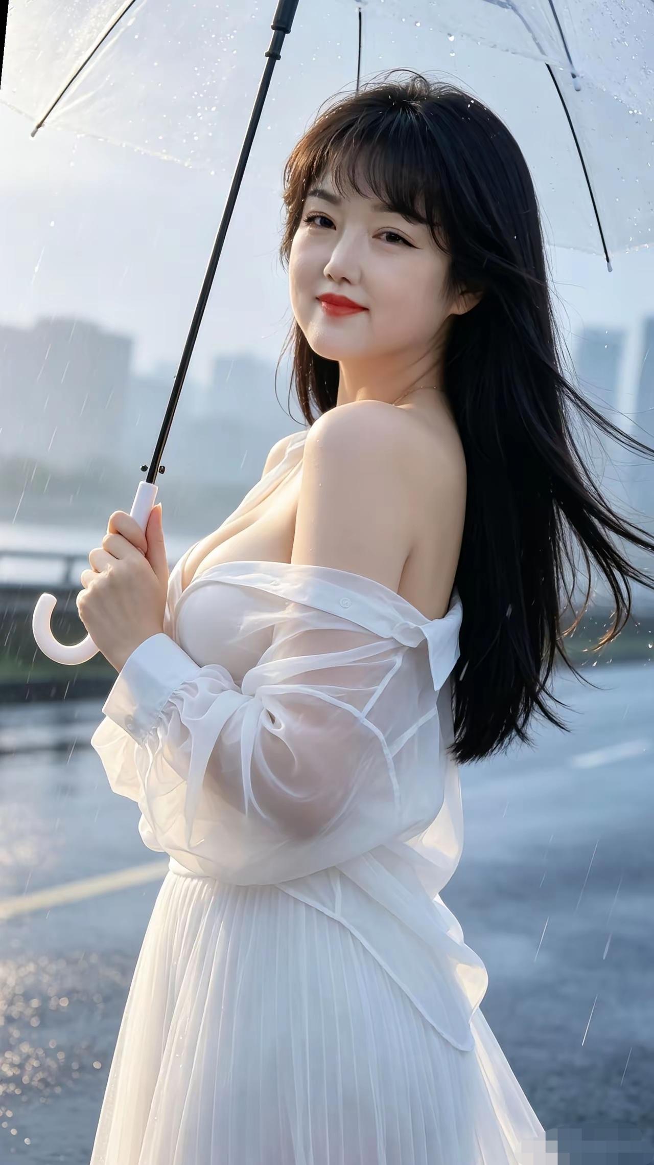 雨中照佳人