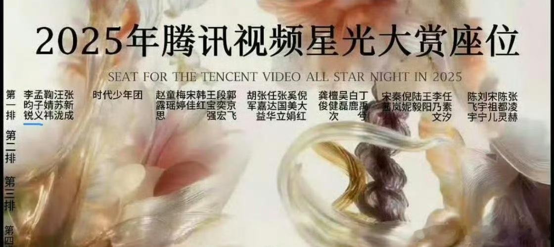 🍉网传星光大赏座位图！亮点👇🏻1、孟子义 李昀锐 昀牵梦绕坐一起2、鞠婧祎