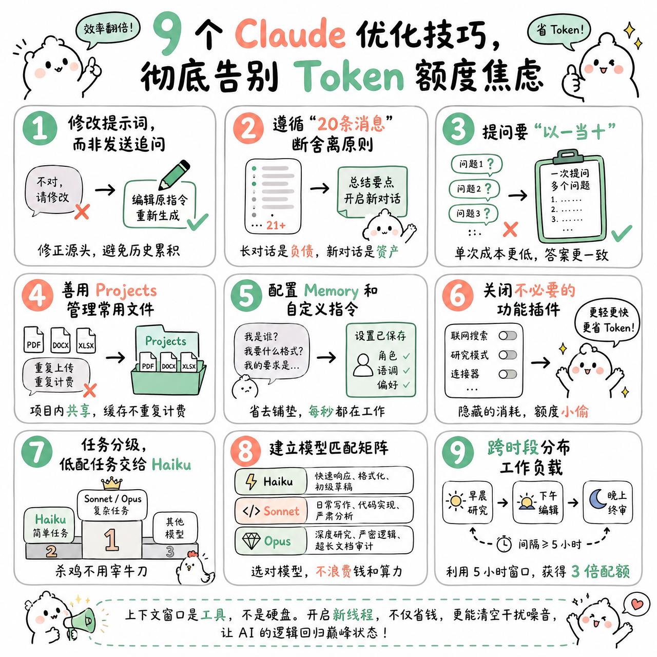 【9 个 Claude 优化技巧，彻底告别 Token 额度焦虑】

很多人在使