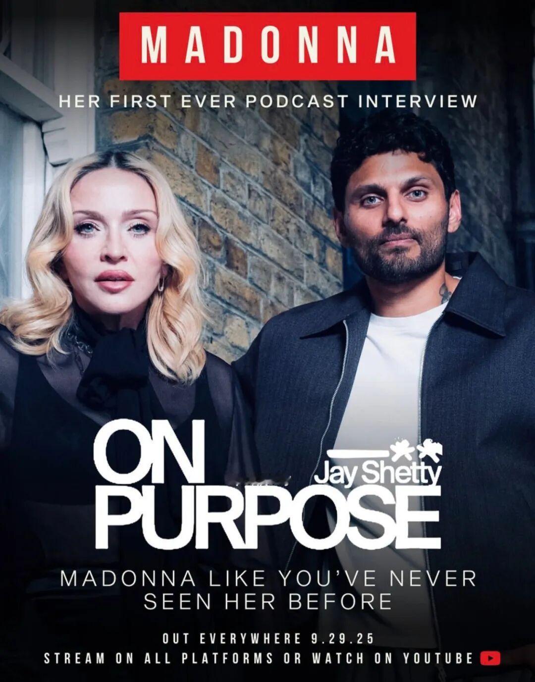 Madonna（麦当娜）为 Jay Shetty（杰伊·谢蒂）主持的《On Pu