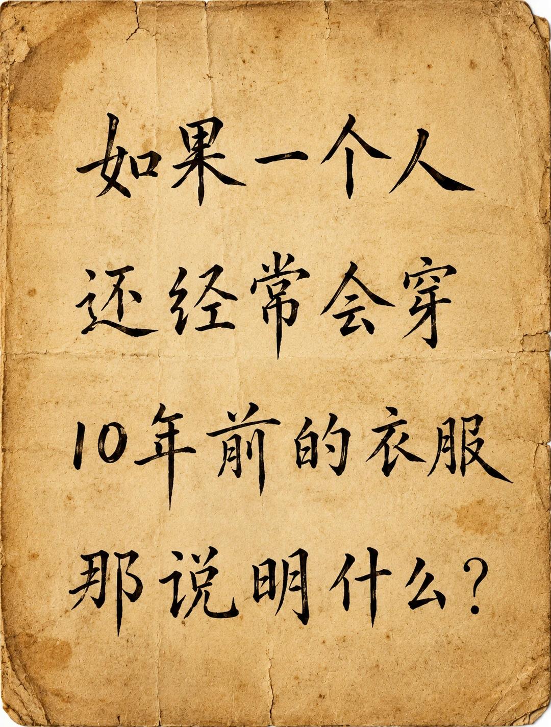 他经常会穿10年前的衣服，是一种什么样的心态？