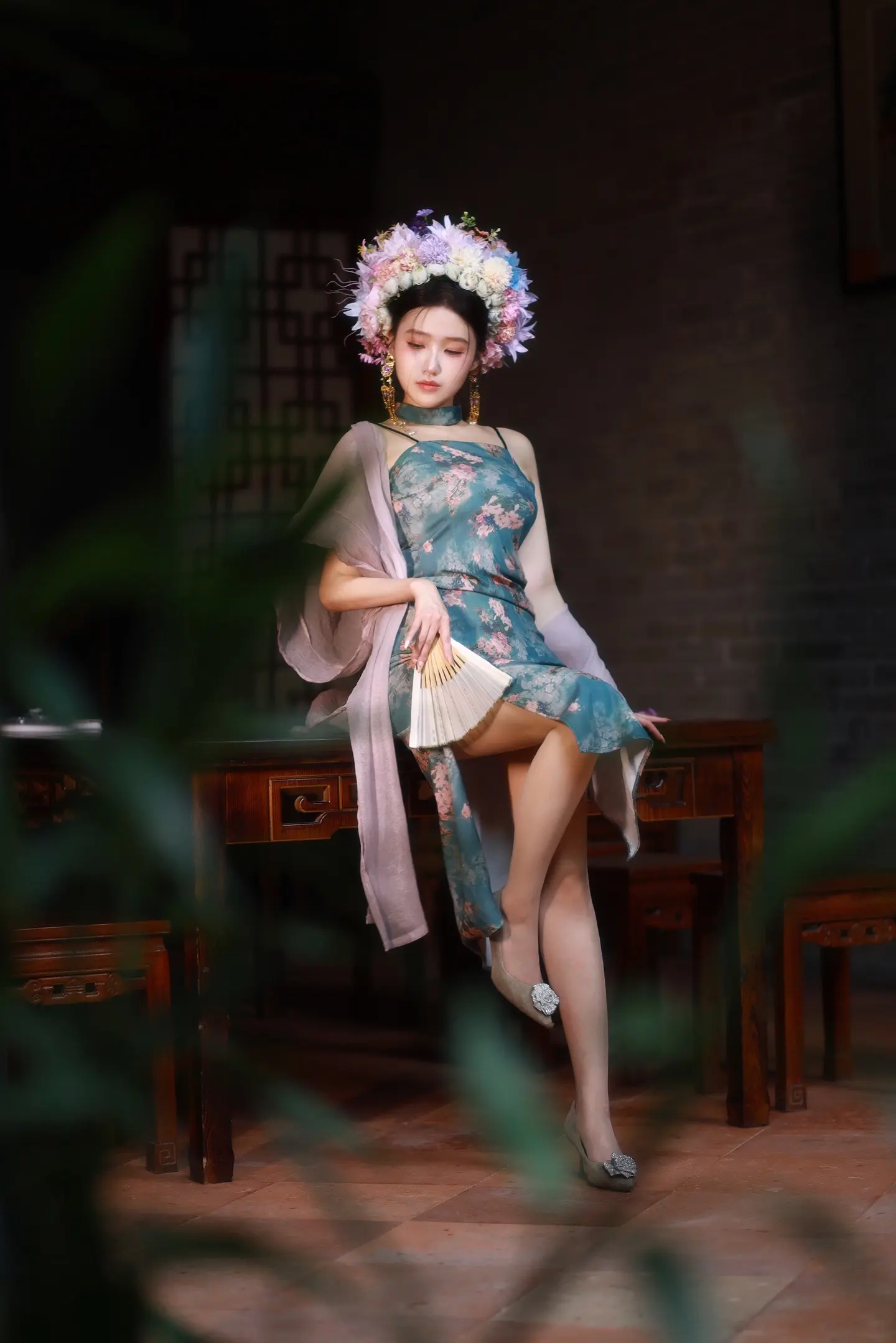 南社簪花 情为何物。模特秋练