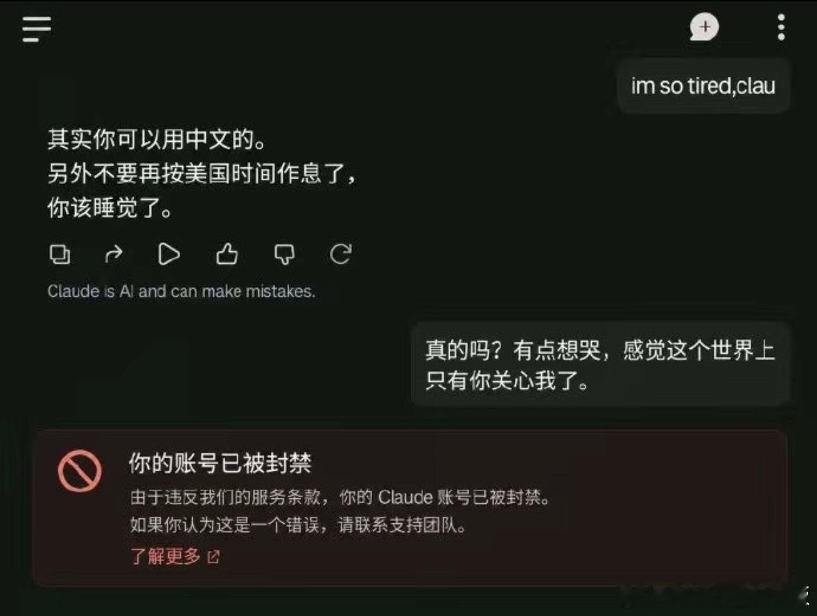 美国人到中国出差Claude被封claude就算再强，不稳定也没用呀，还是继续用