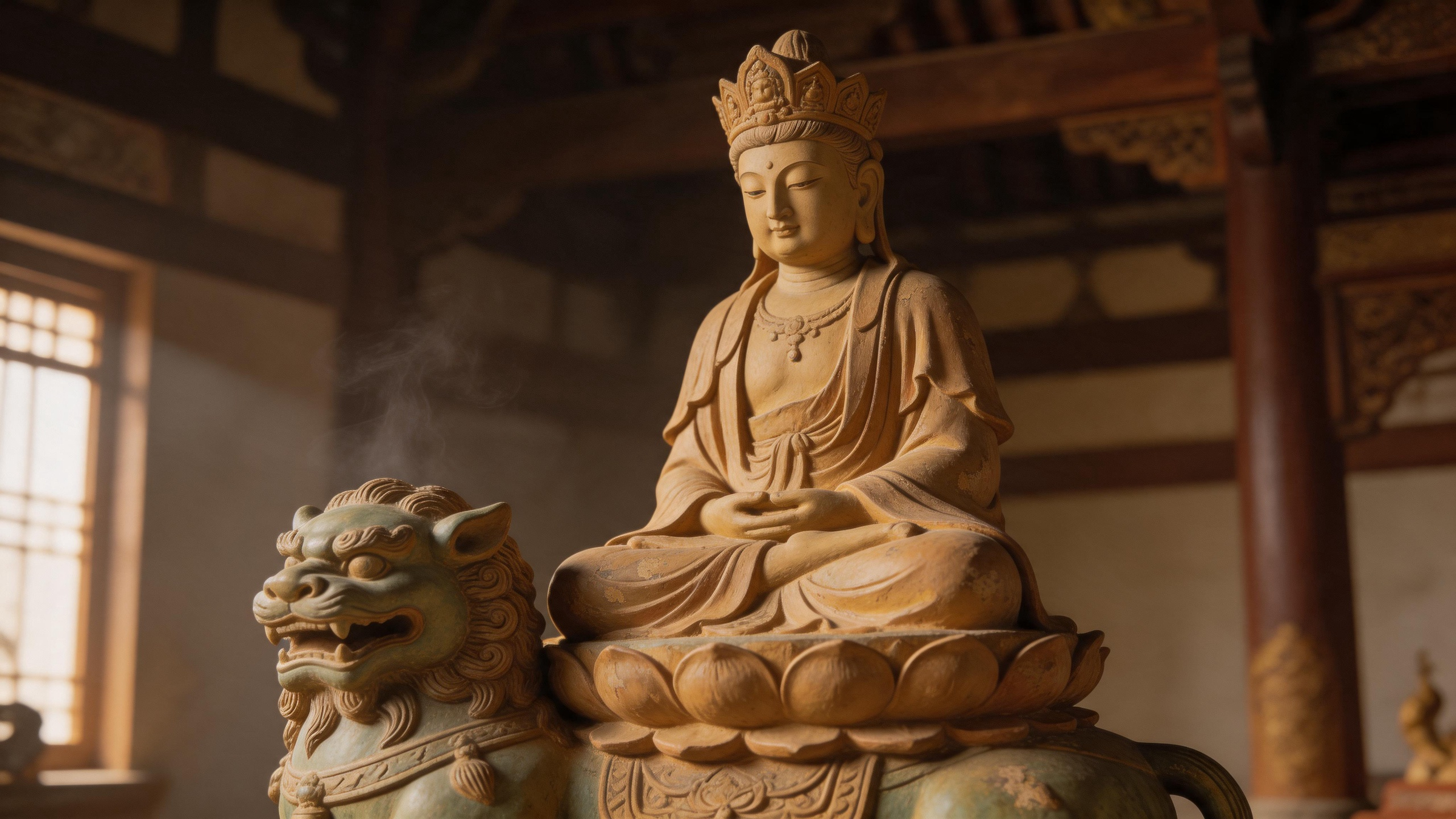 文殊在心，清醒通透；所行皆顺，所求皆有。 