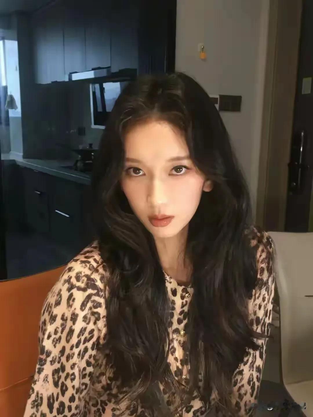 刘令姿豹纹美女