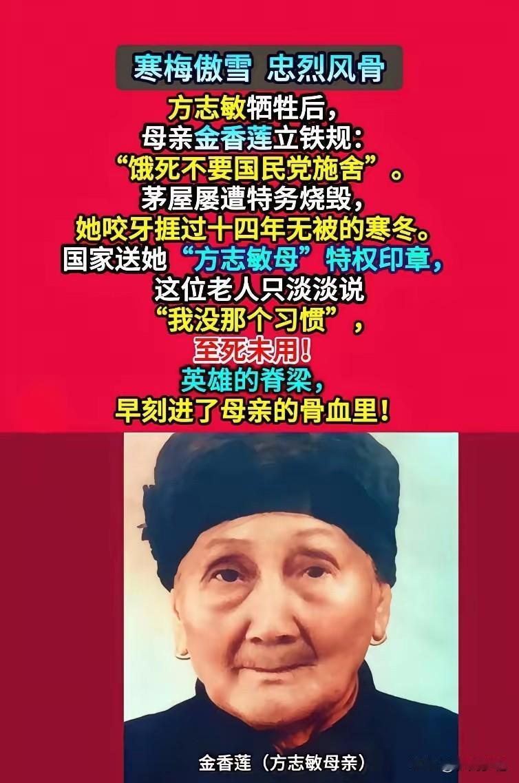 泪目！十四年没被子的寒冬，这位烈士母亲的骨气，比钢铁还硬！
 
十四年没有被子的