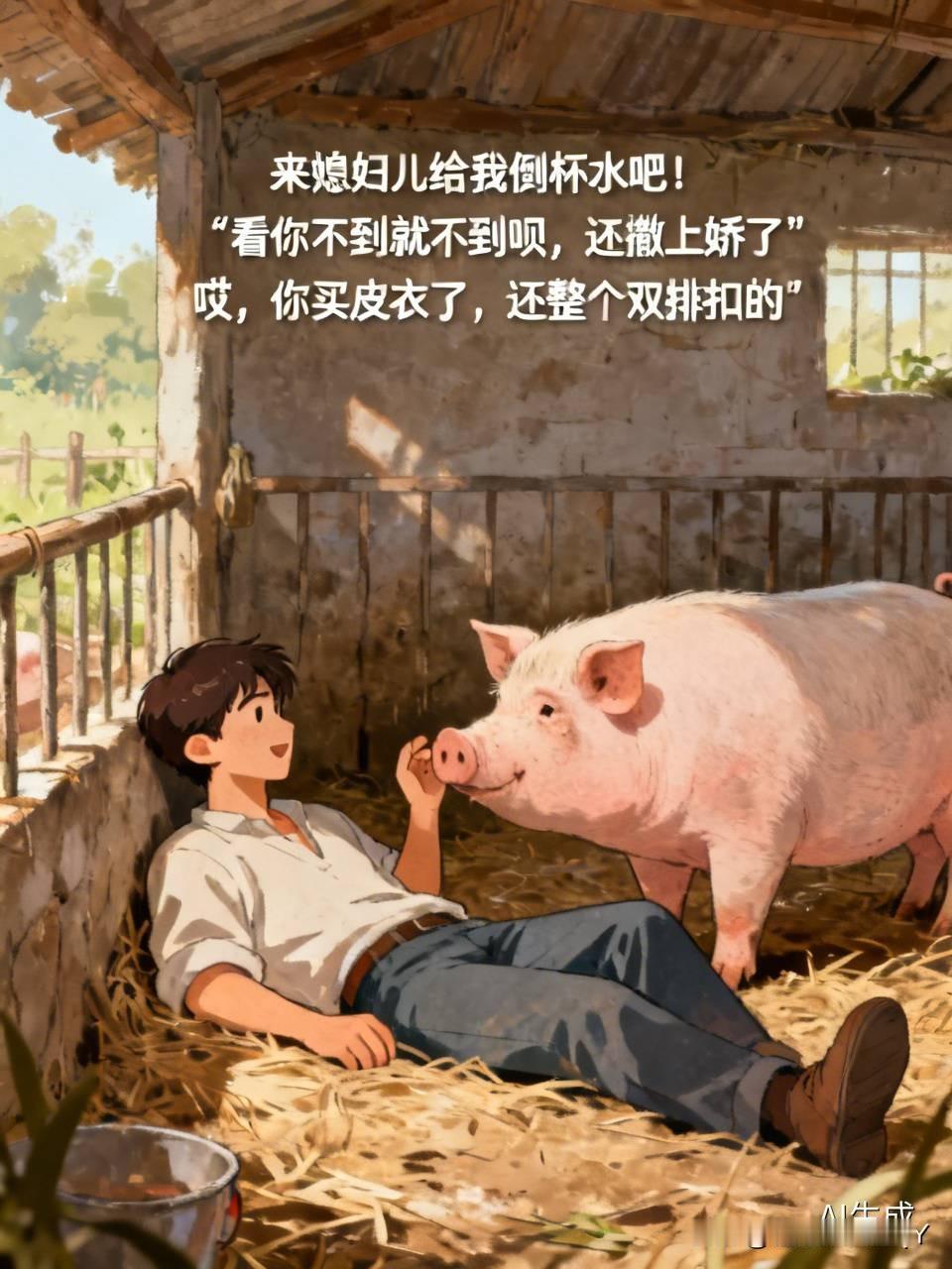 说个小笑话，乐呵乐呵
村里有个老爷们喝得脚底板都发飘，回家摸错门钻进猪圈，往老母