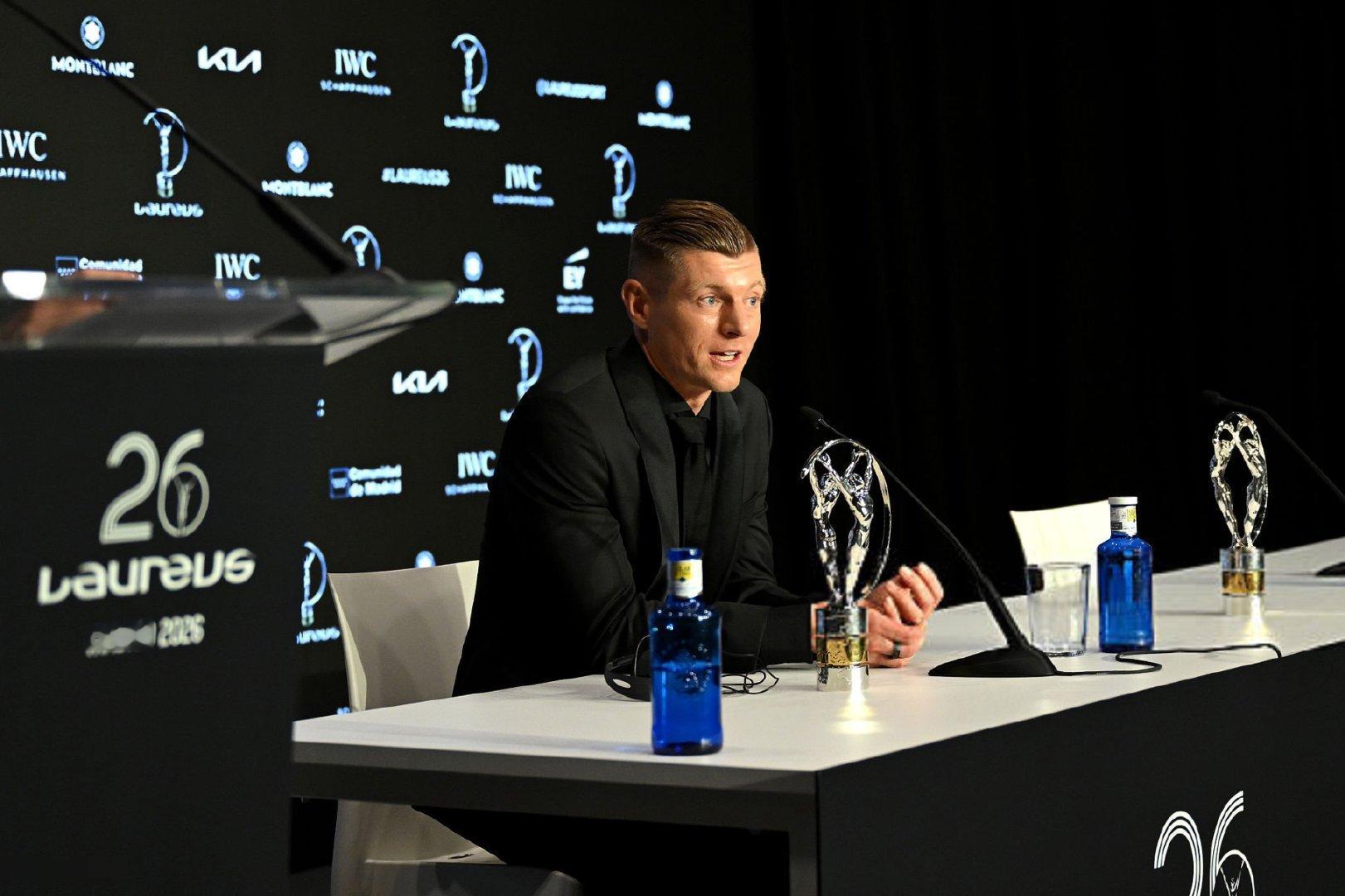 克罗斯荣获劳伦斯体育励志奖，成为了该全新奖项的首位获奖者。【劳伦斯励志奖】“我看