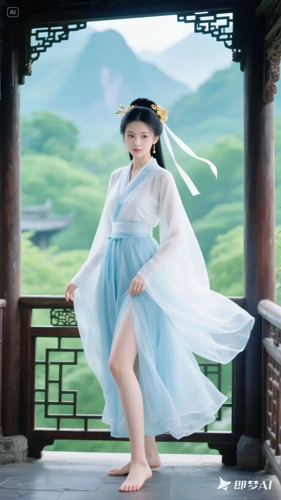 即梦AI 每日分享 古风 汉服之美在华夏 国风古韵
