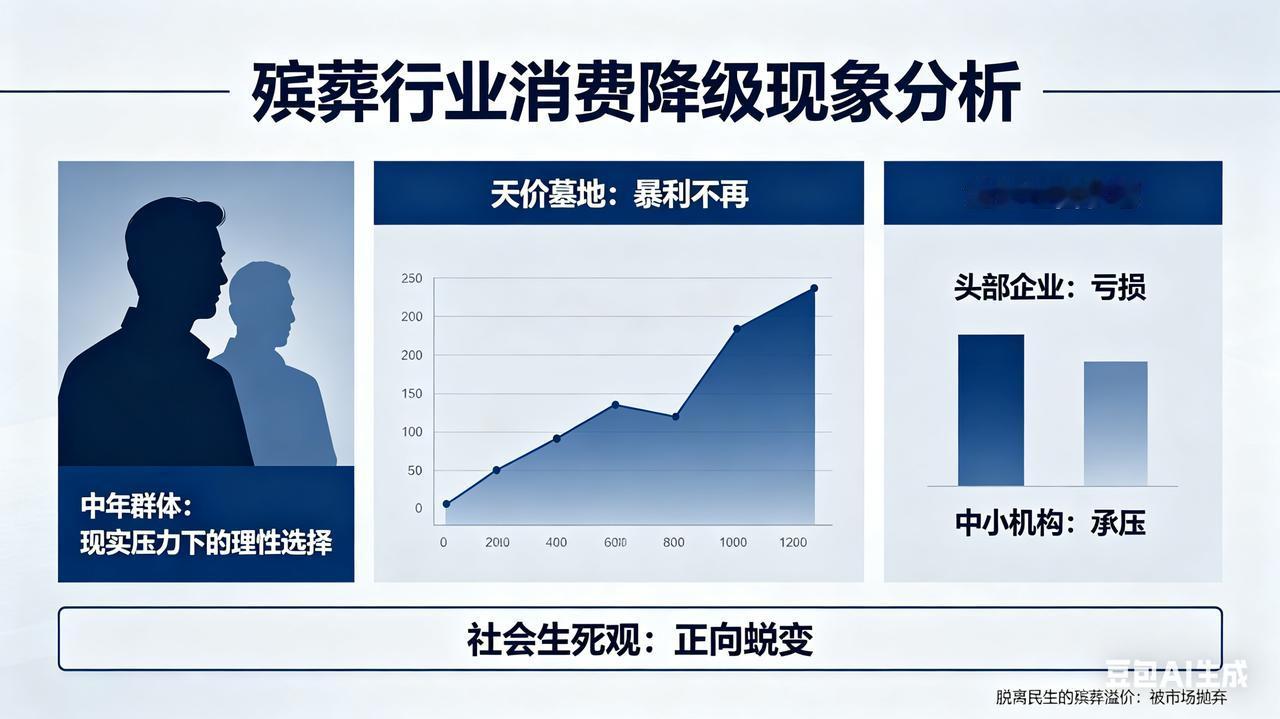 消费降级吹进殡葬行业，既是中年群体现实压力下的理性选择，也是社会生死观的正向蜕变