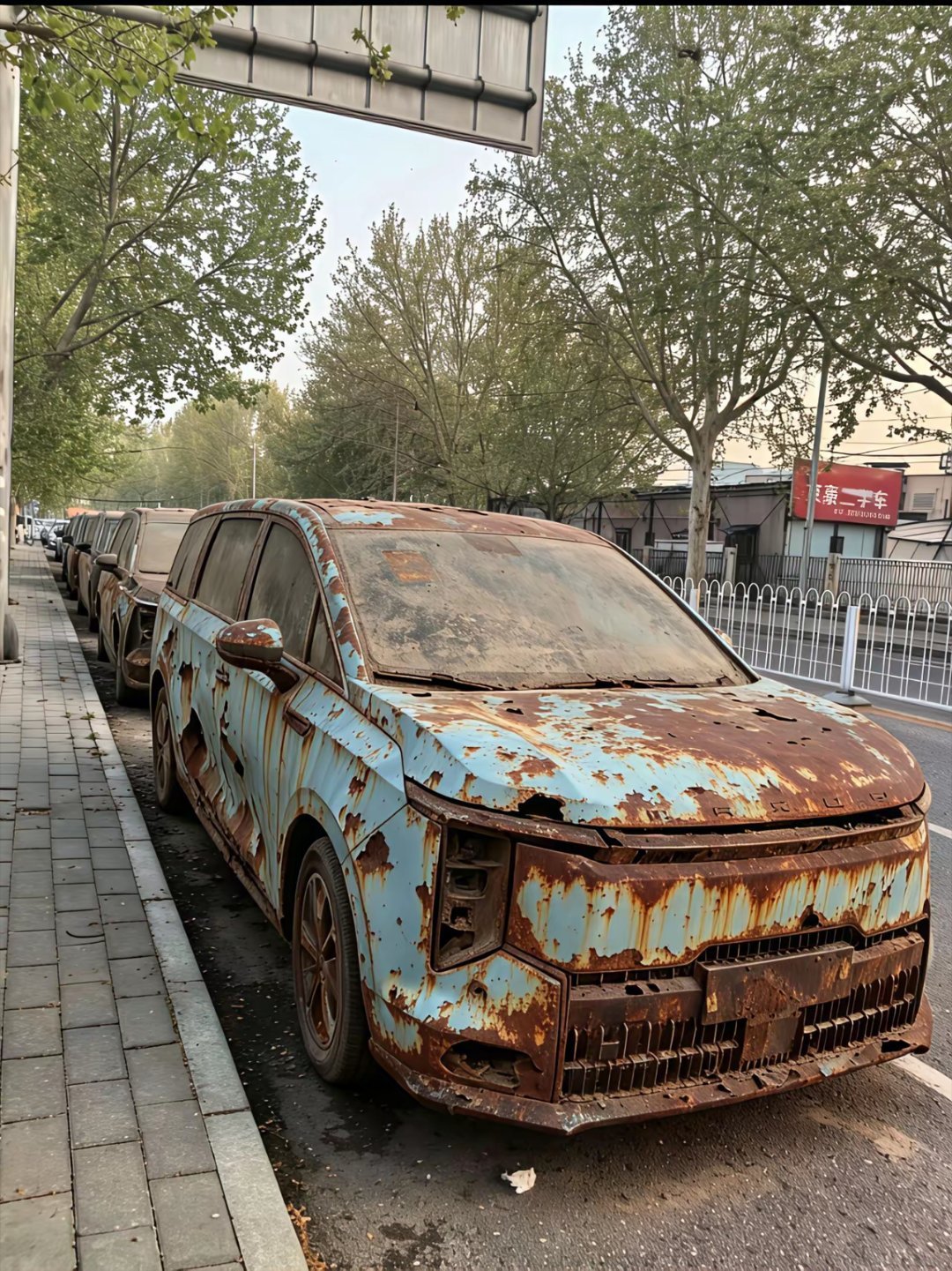 整整齐齐停满一整片，难不成滞销积压了？看着这批车，都快放得快要报废了😮💨 
