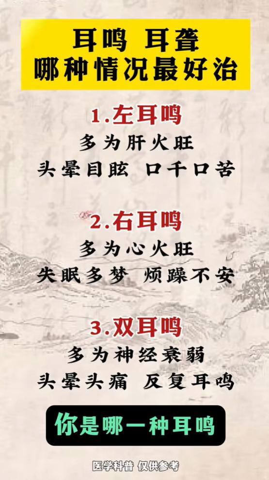 单侧耳鸣和双耳耳鸣，调理思路有什么区别？
