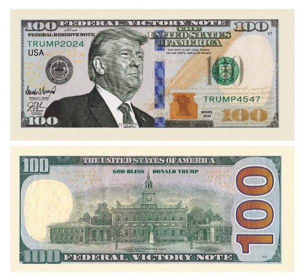 是的，没错。见证历史！

美国财政部宣布：从今年开始，所有新的美国纸币上都将印有