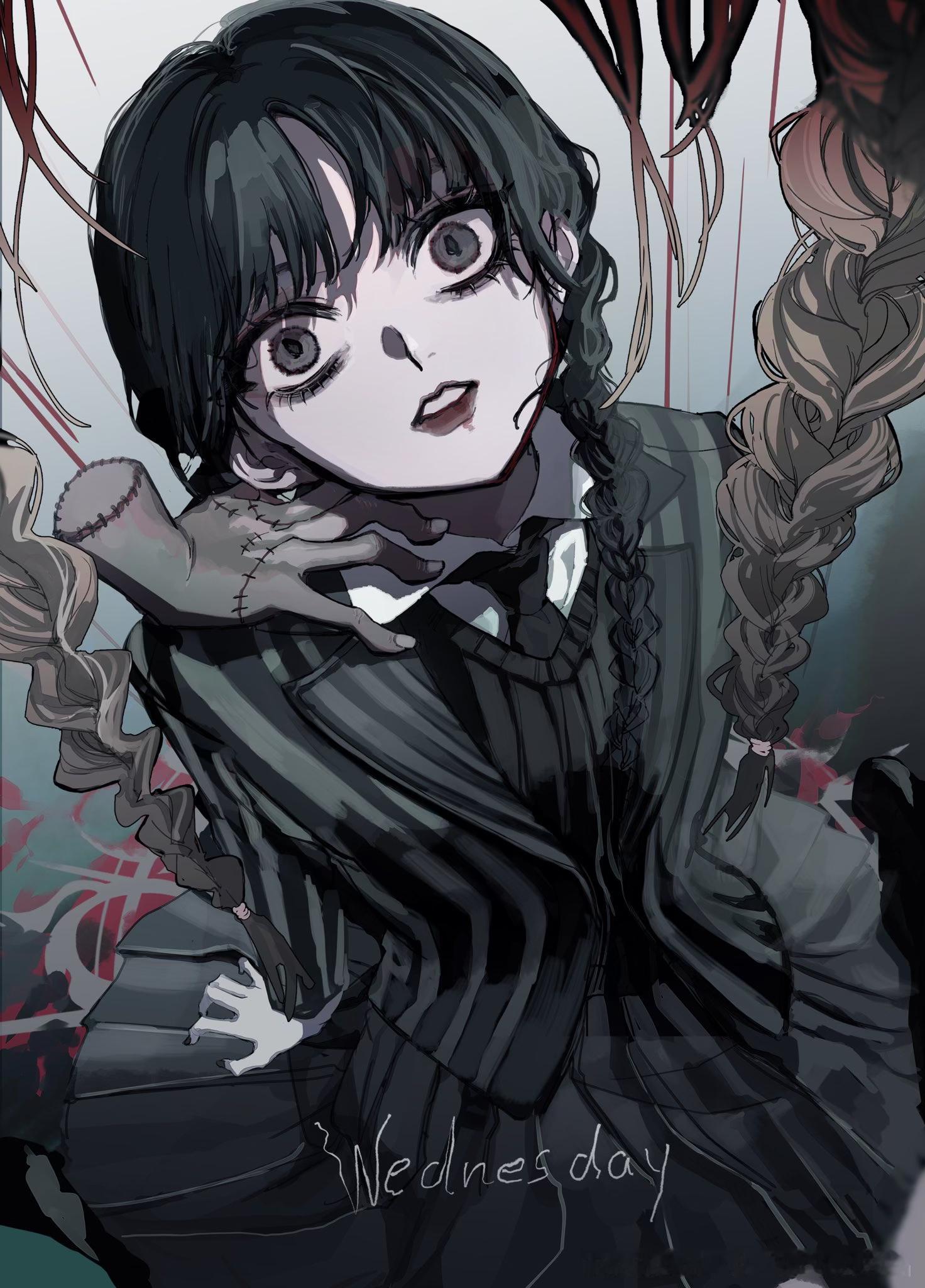 盛夏壁纸大放送动漫仲夏狂欢季 插画师ORIHRA🖤🖤🖤 