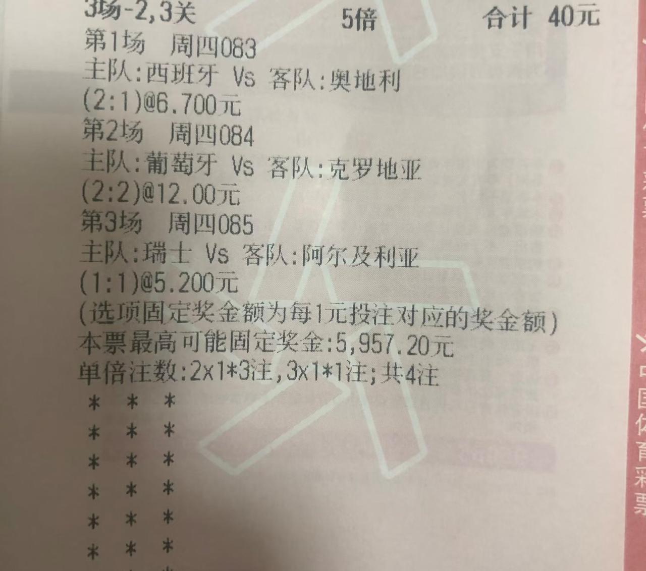 大家帮我看下，这张彩票稳不稳？
1、西班牙vs奥地利，实力肯定西班牙更强，不过他