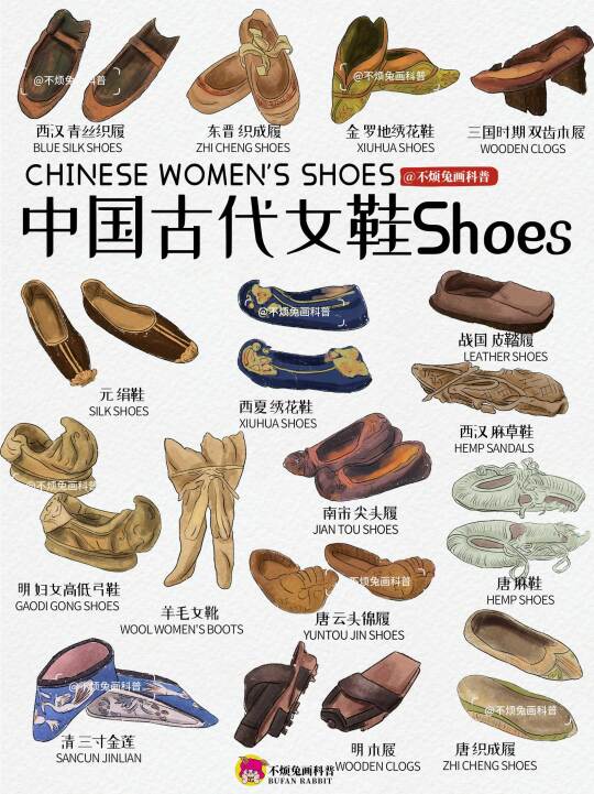 📕 盘点中国古代女鞋Chinese Women's Shoes