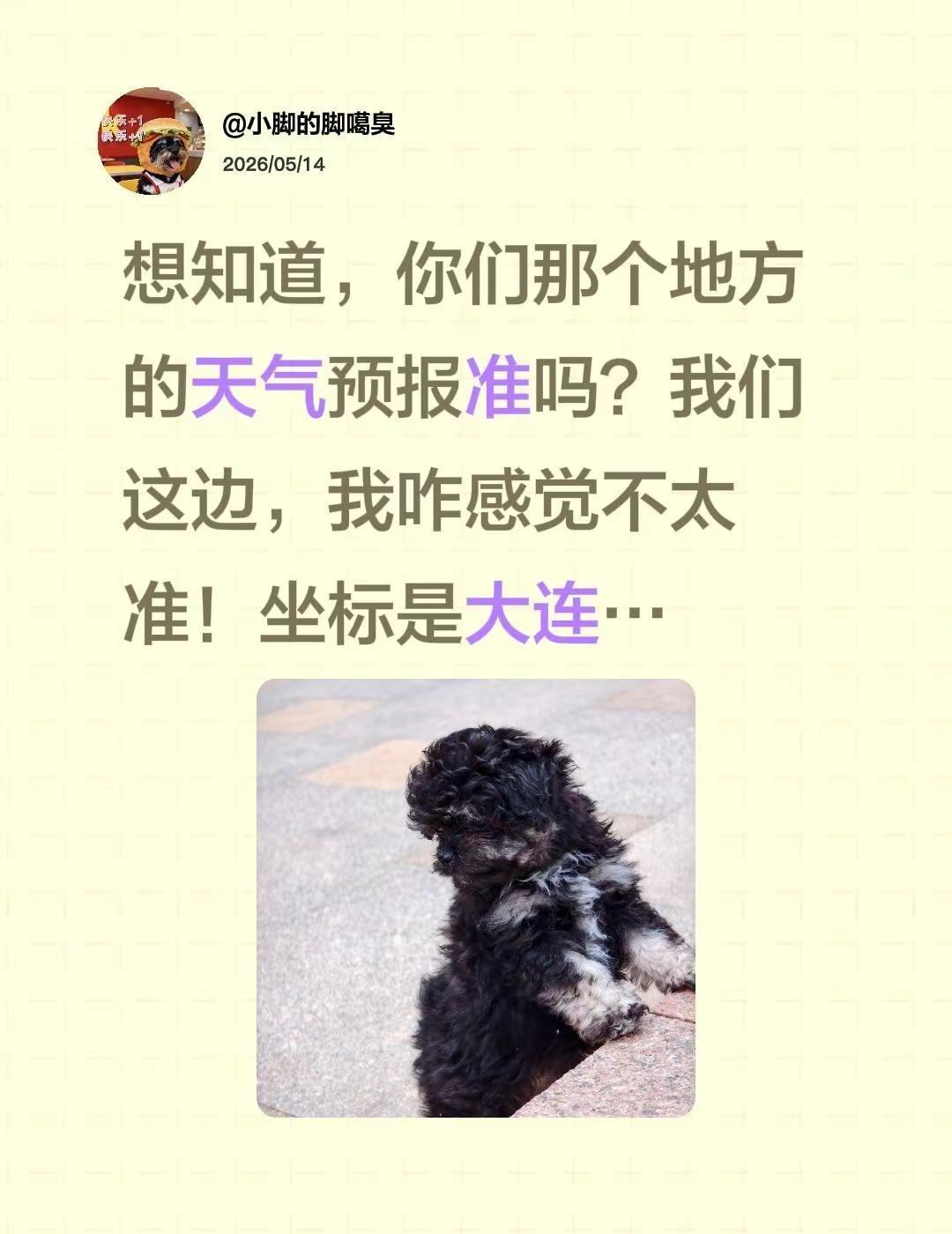 有没有本地人，请展开说说。想知道，你们那个地方的天气预报准吗？我们这边，我咋感觉
