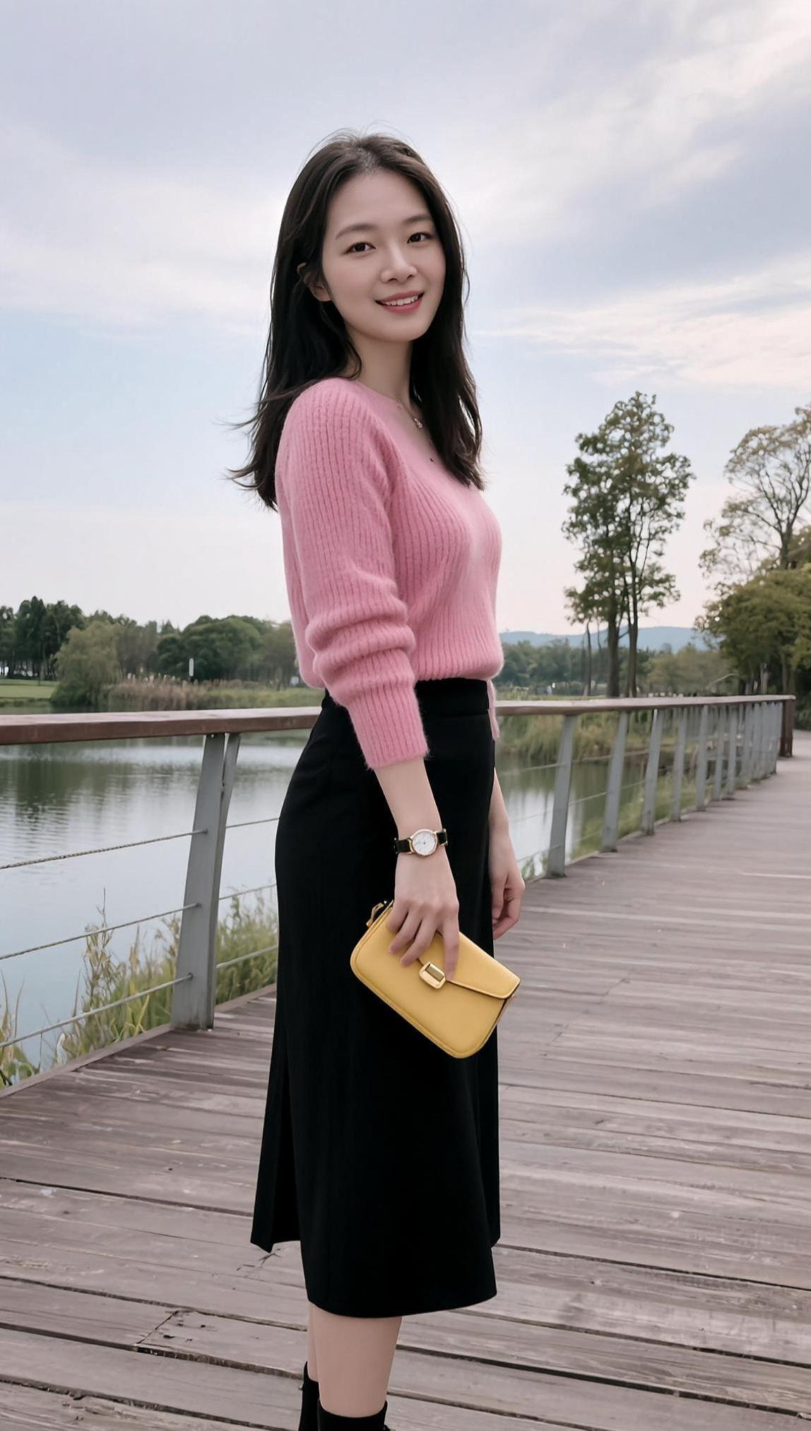 AI湖畔淑女照  少女写真甜美女生高级感穿搭 气质美女抖音ai创作