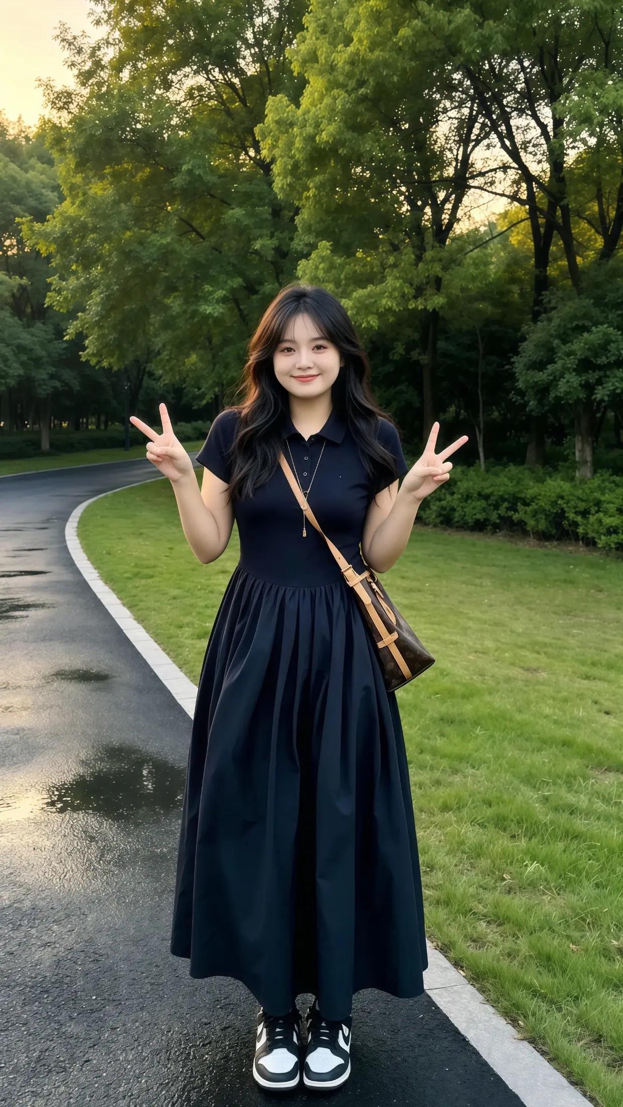 分享夏季韩系穿搭 女生不费力的夏季穿搭 黑色长裙穿搭灵感 户外长裙穿搭 日常穿搭