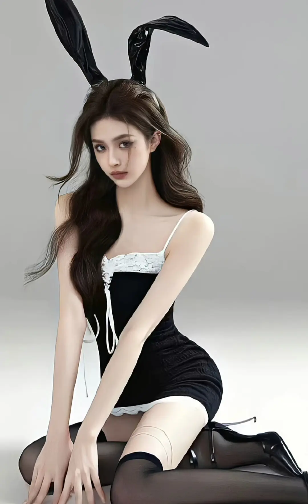 模特美女 短裙穿搭 服装拍摄 美女写真 黑丝搭配