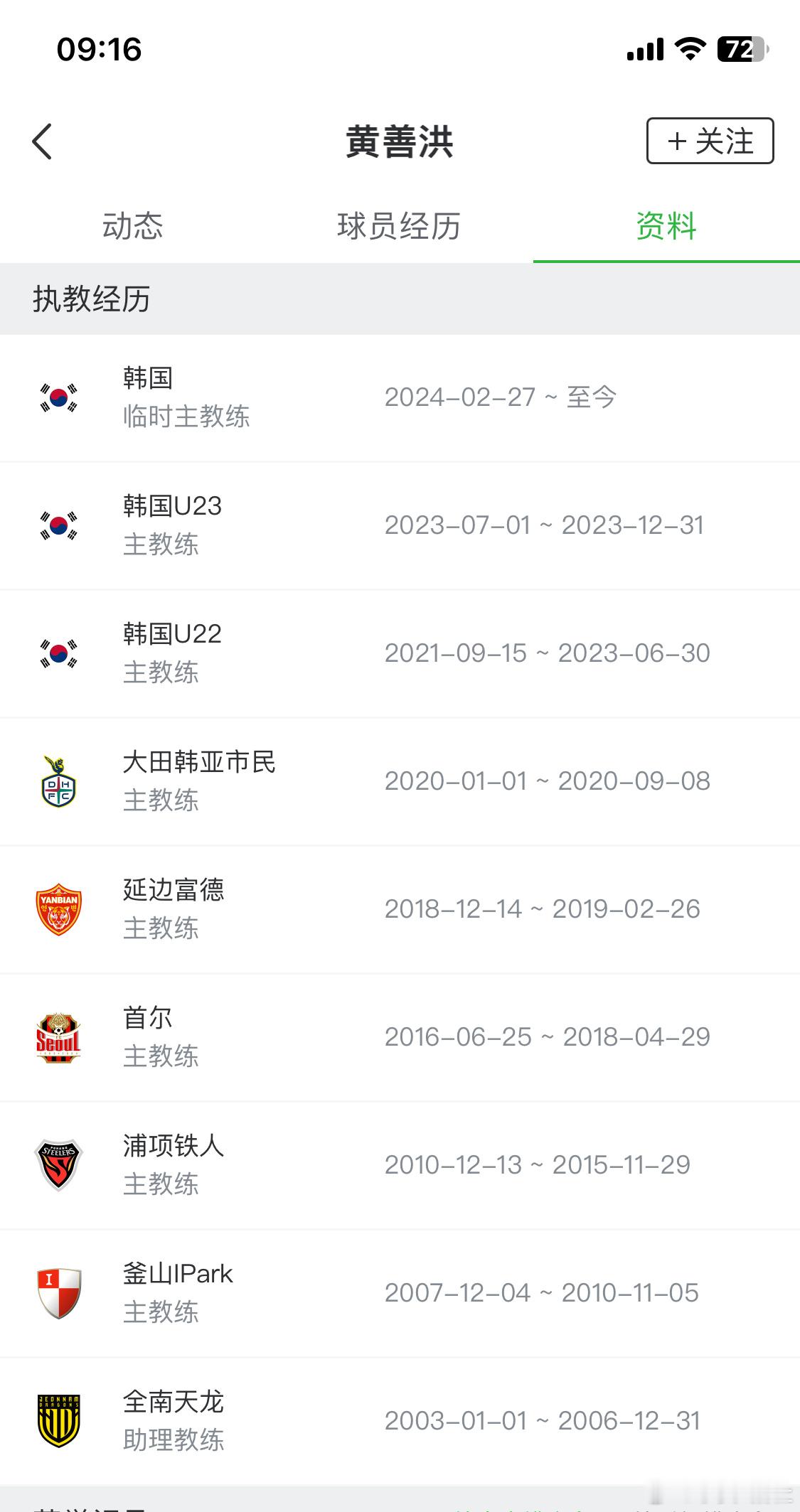 继续关注退役球员执教路径。今年55岁的黄善洪至今已有近20年的执教经历。与许多韩