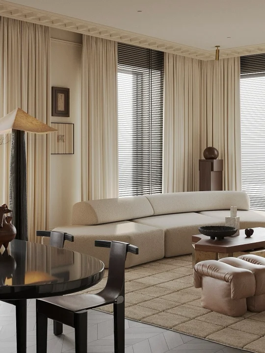 暖调侘寂风客厅，时尚高级感拉满