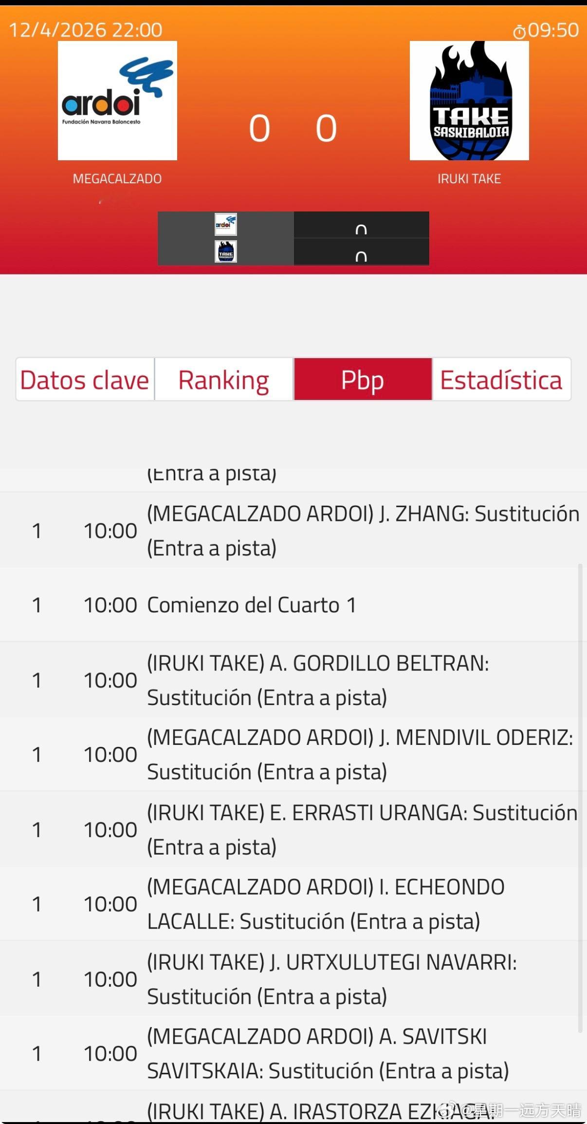 辽宁男篮辽篮张峻豪西班牙联赛 比赛开始！小豪首发！！！ 