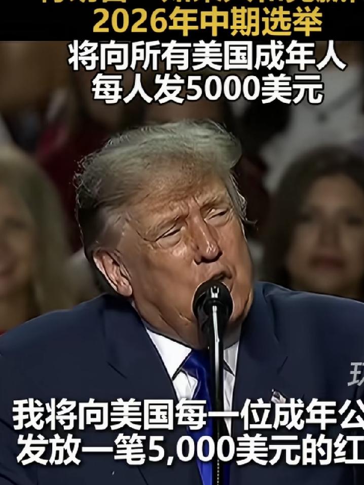 这就是美国的民主政治，明目张胆的金钱的味道。美国的中期选举即将到来，特朗普为了中