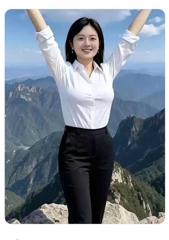 我为“峰”
美女周末去爬山；
轻装上阵待出发；
登山需用旅游鞋；
矿泉水来带一瓶