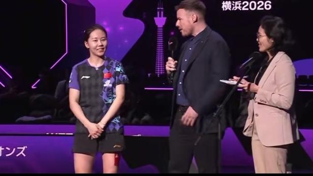 WTT横滨冠军赛半决赛｜陈幸同4‑1蒯曼，赛后内场采访“今天我觉得我跟蒯曼双方都
