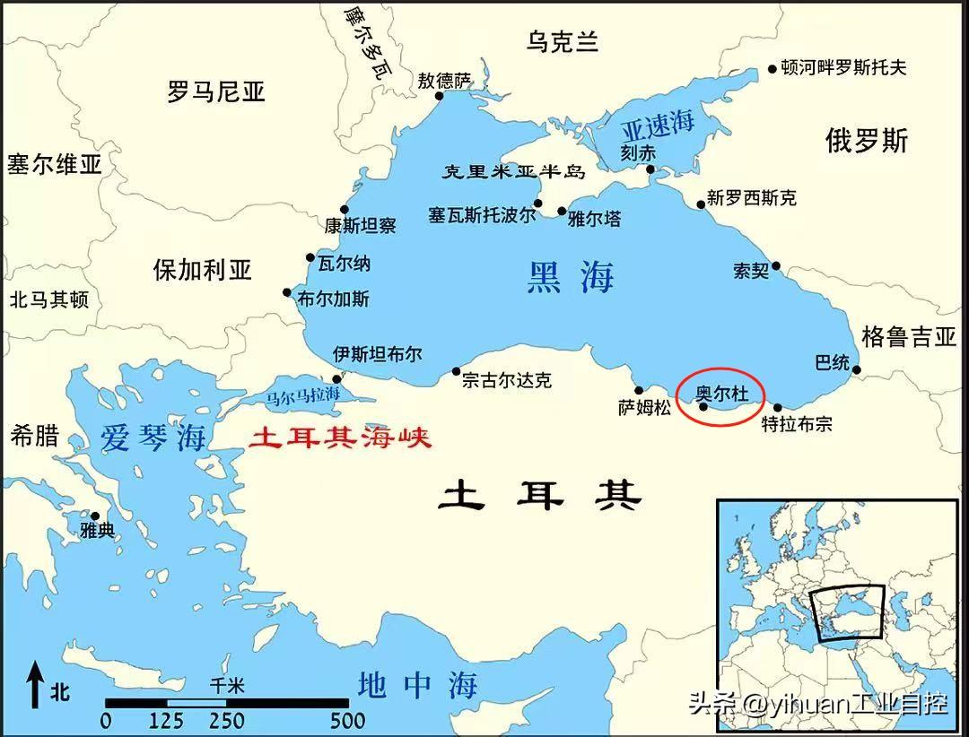 土耳其人在奥尔杜附近的黑海岸边发现了一艘无人艇，它应该是出现了故障，然后被海浪冲