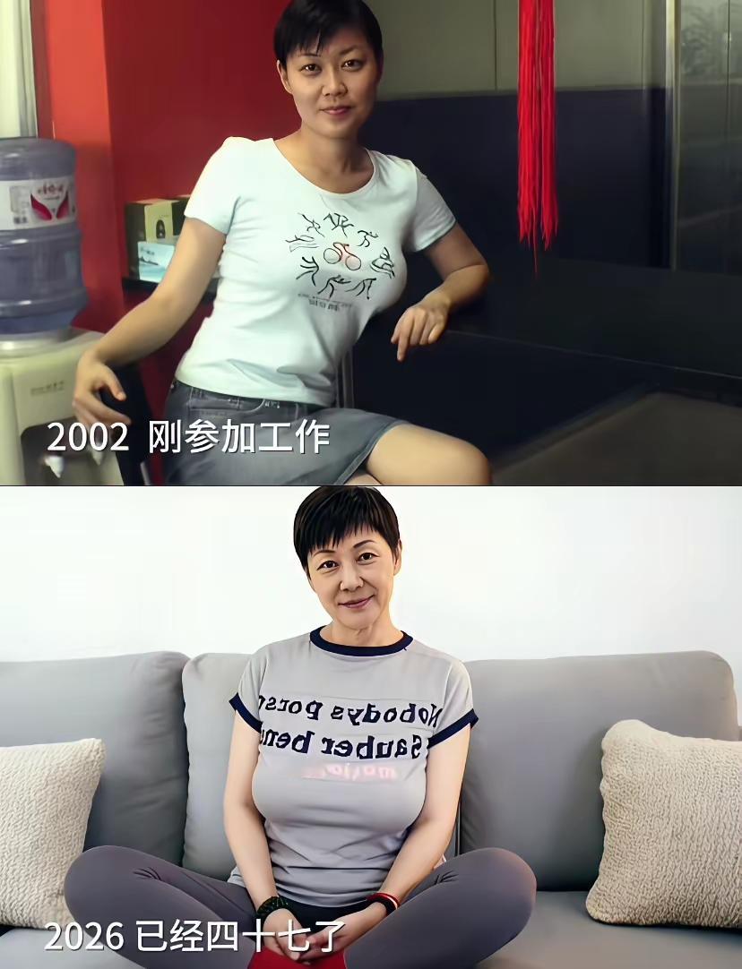 同样的一个人，时隔二十四年。
岁月匆匆果真不饶人！