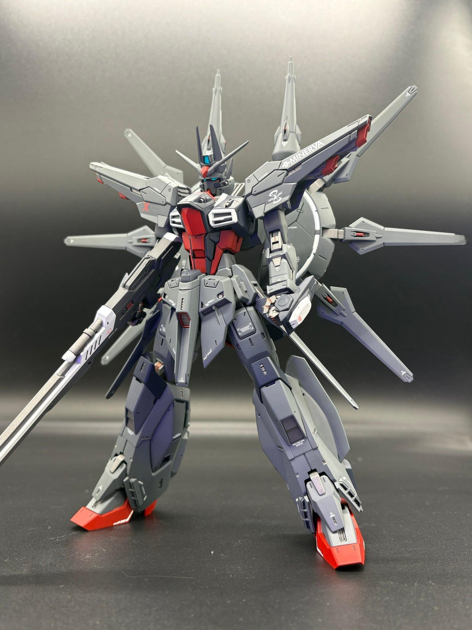 MG传奇高达（by アセムⅡ）MG天帝+MG自由2.0+1/100传奇高达模型高