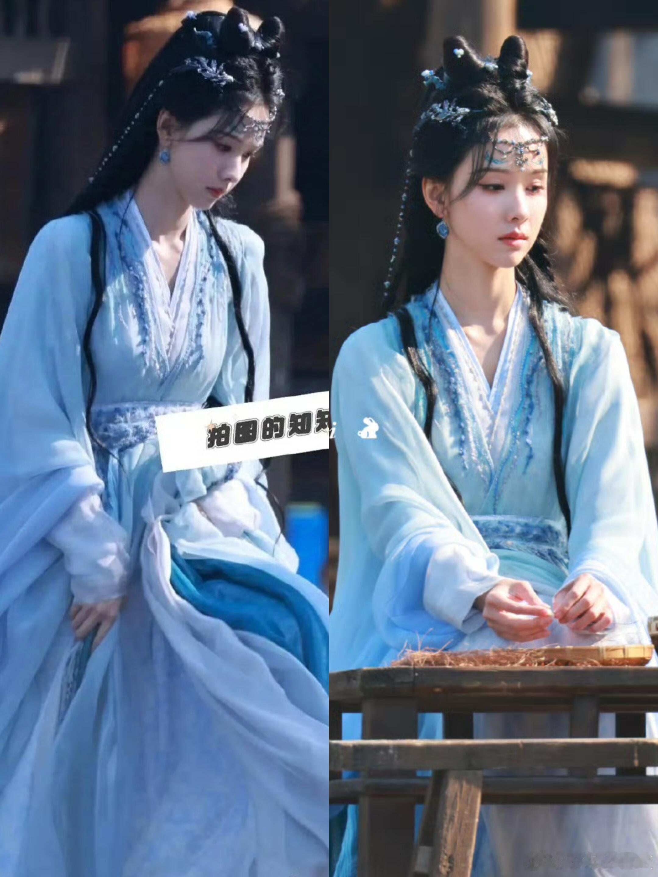 《月鳞绮纪》  陈都灵新路透来了头上还有两个角，所以这套是龙女嘛？有点好奇这个角